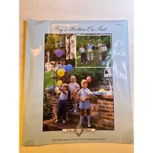 Chery Williams Boy's Button on Shorts Suit Sewing Pattern Uncut FF Sizes 1-5